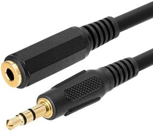 HexaGear AUX Cable 1.5 m 100% Original Gold plated 1.5 meter Heavy duty wire 3.5mm Male to Female Stereo Audio Cable || Aux extension cable