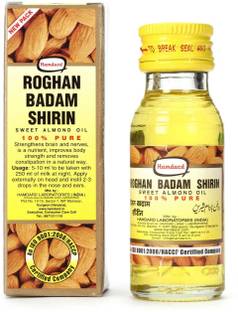 Hamdard RAUGHAN-E-BADAM SHIREEN | 100ML |Cold Pressed 100% Almond Hair Oil |Pack of 1 Hair Oil