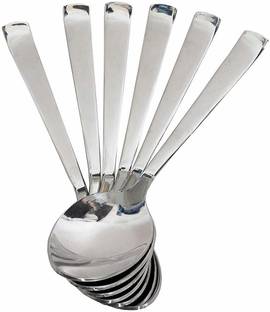 WHITEIBIS Stainless Steel Soup Spoon, Tea Spoon, Table Spoon Set