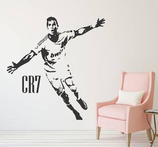 Wallzone Ronaldo CR 7 Large Vinyl Wallsticker(80 cm x 80 cm)
