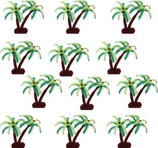 Just Flowers Artificial Mini Coconut Tree for Project Making double color 2inch(10 Pieces)