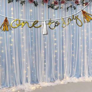 AMFIN One Today Bunting for Birthday Party / One Today Banner for Birthday Girl / Birthday Banner for Decoration / First Birthday Decoration Items for Boys / Cake Smash Decoration - Golden Banner