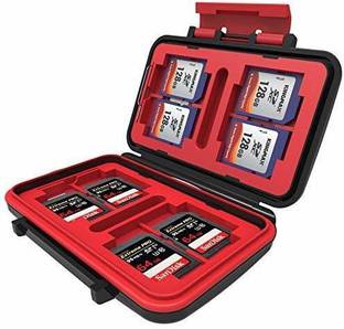 WON 24 Slots Memory Card Case for CF/MicroSD/SD Cards (Red)  Camera Bag