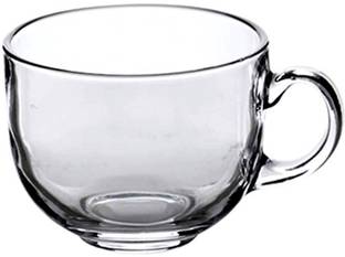 FABINDI Pack of 6 Glass New Design Imported Transparent Cup Set for Tea/Coffee