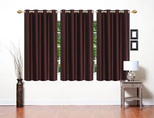 Flipkart SmartBuy 152 cm (5 ft) Window Polyester Semi Transparent Curtain (Pack Of 3)