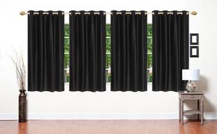 Flipkart SmartBuy 152 cm (5 ft) Window Polyester Room Darkening Curtain (Pack Of 4)