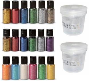 Elecsera Dusty Glitter Eye-shadow for Girls / Women with 2 Glitter Gum 72 g
