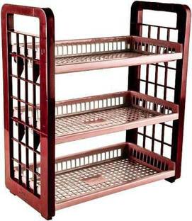 SAURA Fruits/Vegetables Kitchen Rack Plastic