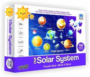 shopviashipping our Solar System Jigsaw puzzle for Kids , 108 Pieces Puzzle with A 12 Page Information Guide