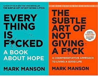 SET OF 2(TWO)SELF-HELP BOOK-The Subtle Art Of Not Giving A F*ck AND Everything Is F*cked (Paperback,English,Mark Manson)