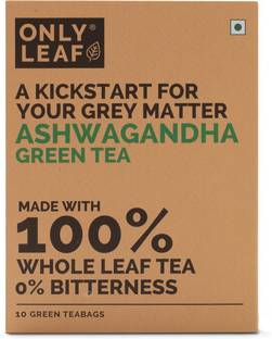 Onlyleaf 100% Natural Ayurvedic Ashwagandha Ginseng Green Tea Bags Box