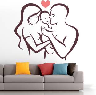 StickMe Mother And Baby Love - Parents Love On Child - Birth - Children - Creative - Colorful - Wall Sticker-SM258