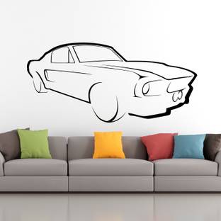 StickMe Ford Mustang Outline Wall Sticker -SM281