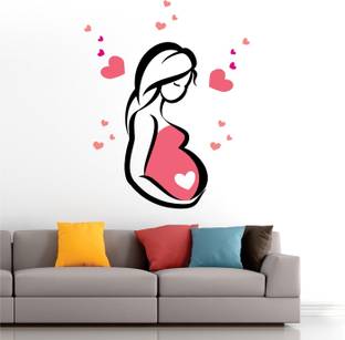 StickMe Pregnancy Girl Love Herself - Creative - Colorful - Wall Sticker-SM197