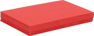 NOZOMI Super Bright Flash Cards/ Card Stock / Sheet Card stock / Blank Greeting cards / Blank Message Cards (3X5 Inch - 100 Cards) RED COLOUR