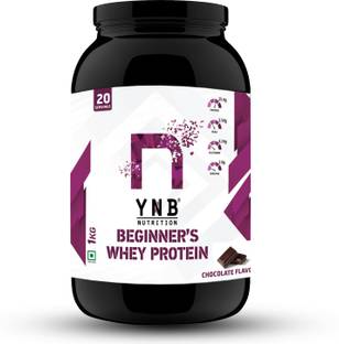 YNB Nutrition Beginner's Whey Protein 1kg(2.2lbs), Chocolate, 25.4g Protein, 5.54g BCAA Whey Protein