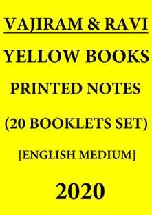 VAJIRAM & RAVI PRE- CUM - MAINS Printed Material Notes - YELLOW BOOKS - 2020 [ Set Of 20 Booklets ] - 2020