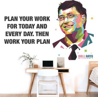 StickMe Bill Gates - Office - Motivational - Inspirational - Quotes - Creative - Colorful Wall Sticker-SM783-A