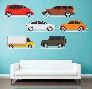 StickMe Colorful Classic Cars Transport Kids Learning Education Baby - Kids - Learning Education Nursery Pre School Kinder Garden Wall Sticker-SM524