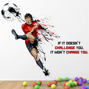 StickMe Football Shot - Sports - Inspirational Motivational Quotes Wall Sticker-SM308
