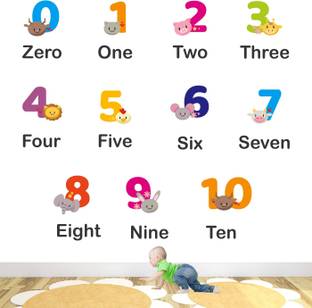 StickMe Colorful - Numbers - Baby - Kids - Learning Education Nursery Pre School Kinder Garden Wall Sticker-SM720-A