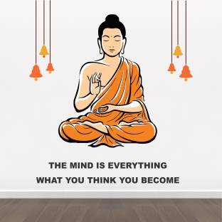 StickMe The Mind Is Everything - What You Think You Become -Buddha - Office - Inspirational - Motivational - Quotes - Wall Sticker-SM736-A