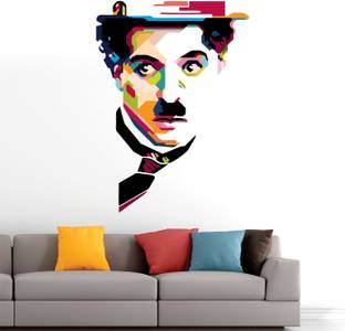 StickMe Charlie Chaplin - Modern - Warp Art - Creative - Colourful Wall Sticker-SM577-A