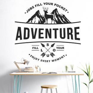 StickMe Jobs fill your pocket - Adventure fills your soul - Travel - Inspirational - Motivational - Quotes - Wall Sticker  -SM653-A