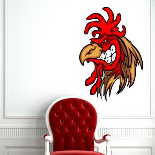 स्टिकम Angry Rooster Chicken Wall Sticker -SM336