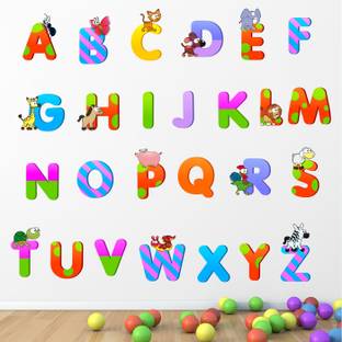 StickMe Alphabets - Baby - Kids - Learning Education Nursery Pre School Kinder Garden Wall Sticker-SM077