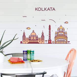 StickMe Kolkata City Wall Sticker-SM264