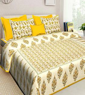 SERENE DECOR 100 TC Cotton King Solid Flat Bedsheet
