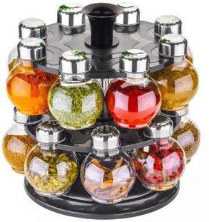 Empire Mart Spice Set Glass, Plastic