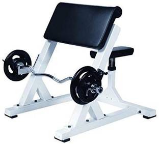 push2fit Adjustable Preacher Curl Bench for Arm Exercise Hyperextension Fitness Bench