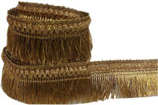 De-Ultimate CWG0121-02 (20 Mtr) Roll Of Golden Kiran Gota Patti Embroidery Trim Lace Border with 3.17 cm Width for Saree,suit,dresses Embellishment,fashion Designing,craftworks Lace Reel