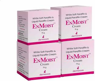 EnMoist Moisturizing Cream for Dry and All Skin Types - 75 grams Pack of 4
