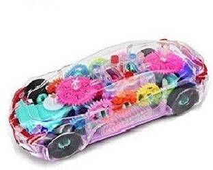 Haulsale Transparent Musical Concept Racing Car with 3D Flashing LED Lights for Kids-132