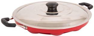 Grapits Non Stick Grill Design 12 Cavity Appam Patra/Appam Maker Paniarakkal with Lid 250 L capacity 25 cm diameter