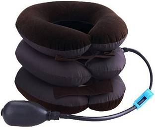 Zucline Portable Neck Pillow Three Layers Tractor Massager Excerciser For Cervical Spine Neck Back Shoulder Pain