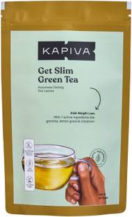 Kapiva Ayurvedic Green Tea with Garcinia Cambogia - Helps Detox, Weight Loss and Body Cleansing Cinnamon, Lemon Grass, Garcinia Green Tea Pouch