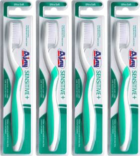 Ajay sensitive + toothbrush (Pack of 4 ) sensitive plus Ultra Soft Toothbrush