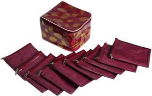 Sunesh Creation Brocade Jewellery Organizer Box
