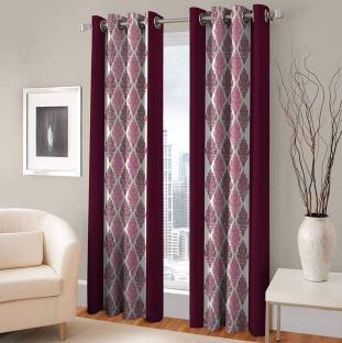 kiara Creations 214 cm (7 ft) Polyester Door Curtain (Pack Of 2)