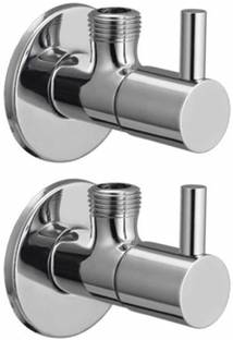 BATHONIX Premium quality stainless steel Angle Cock TURBO Handle Chrome Plated_set of-2 Angle Cock Faucet
