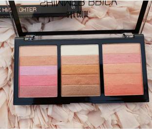 maliao Instant Glow Shimmer Brick & Blusher, 3 Shades Highlighter