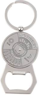 V_GADGETS Compass Metal Key Chain Key Ring Perpetual Calendar Bottle Opener Creative Gift for Men Key Chain