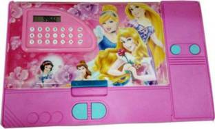 JK CREATION'S Barbie Jumbo Calculator Box Cartoon Art Plastic Pencil Box