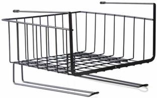 Soaring Containers Kitchen Rack Iron Door Organiser, Over Door Kitchen Cabinet Storage Basket Rack Holder Hanging