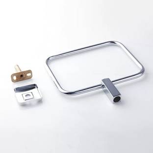 iSTAR New Square Napkin Ring/Towel Ring/Napkin Holder/Towel Hanger(Silver Chrome) - Pack of 1 Silver Towel Holder
