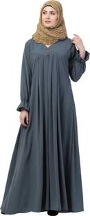 MRC Crepe Solid Abaya With Hijab